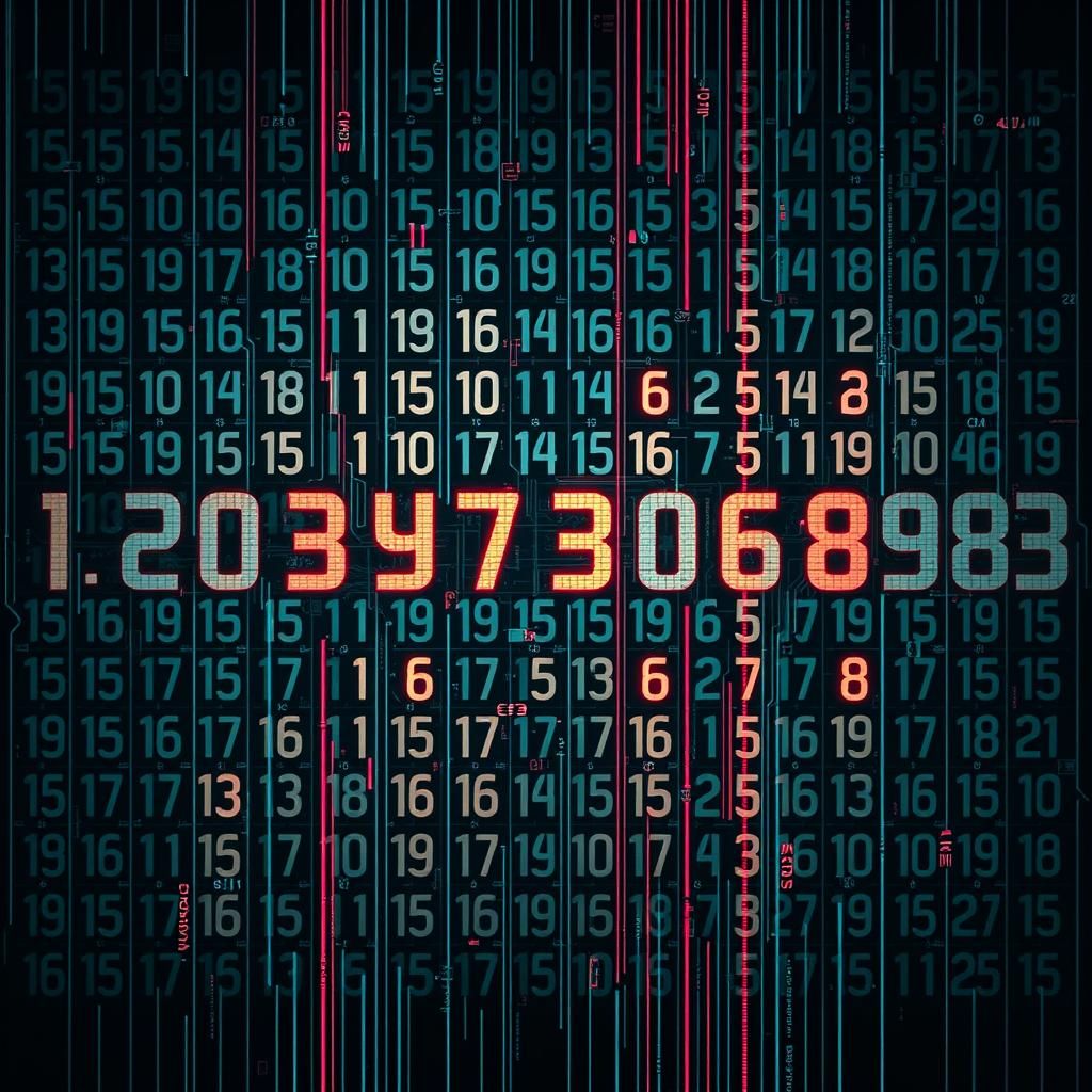 Cyberpunk Numeral Grid: A Neural Network Artwork