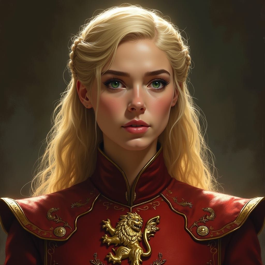 Cersei Lannister Portrait in Fantasy Art Style
