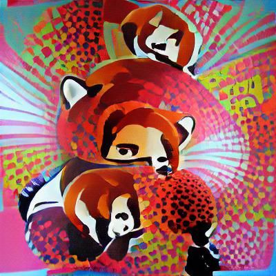 Red Panda Pop Art Poster