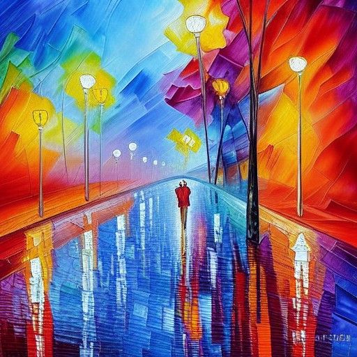 Expressionist Optical Illusion in Impasto Acrylics