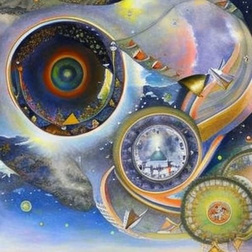 Dreamscape Traveler's Watercolor Revolution of Consciousness