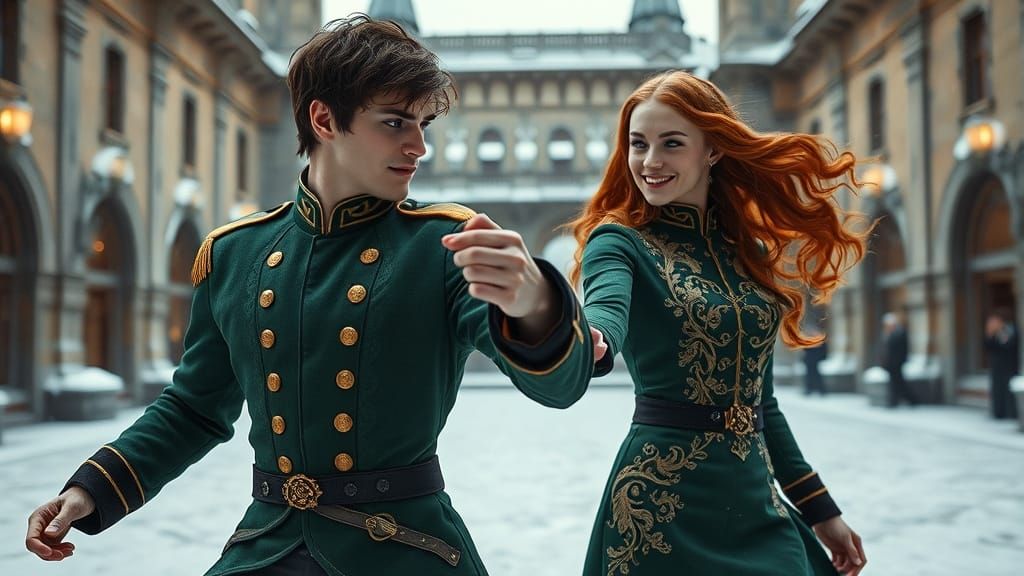 Ethereal Winter Ball in a Majestic Castle