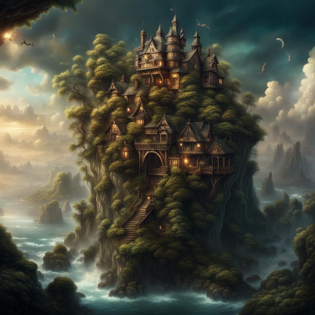 Epic Neverland Digital Matte Painting