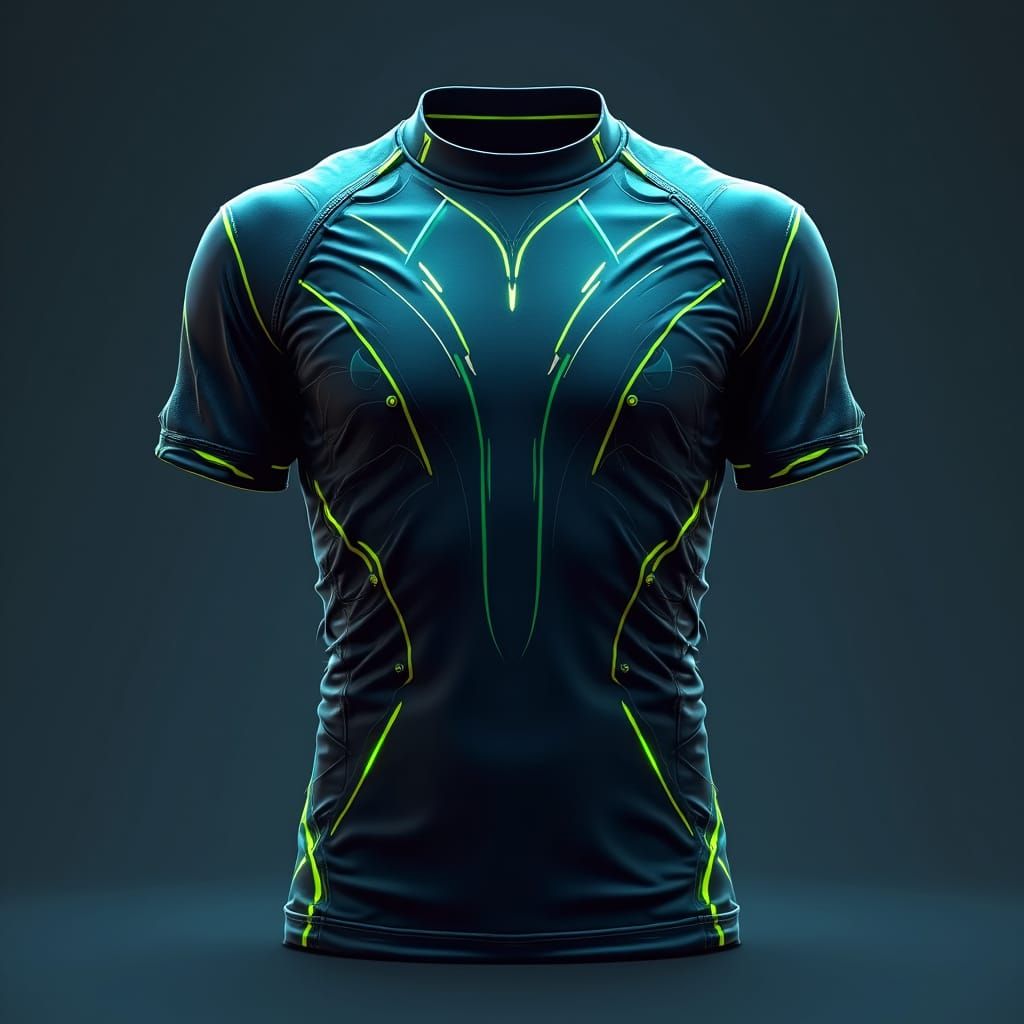 Futuristic Uniform Design with Geometric Accents