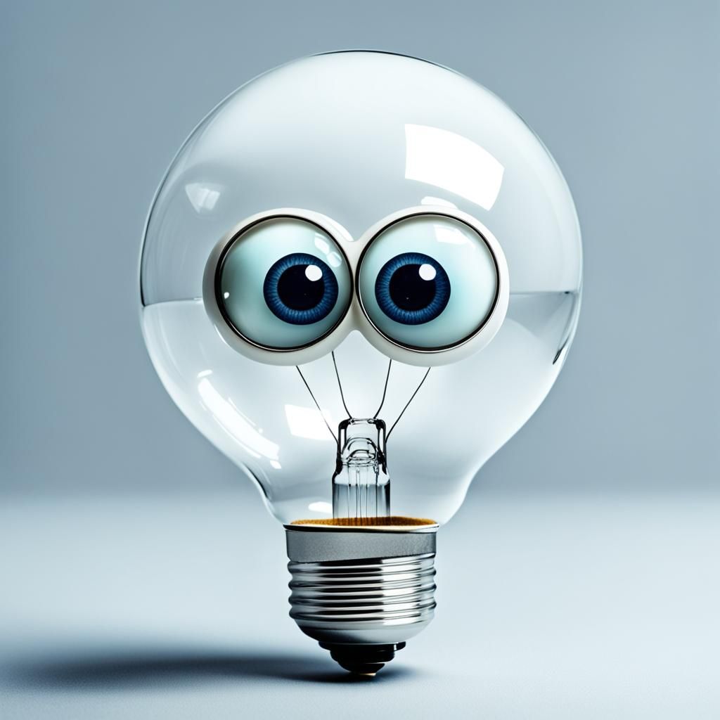 Whimsical Light Bulb with Googly Eyes