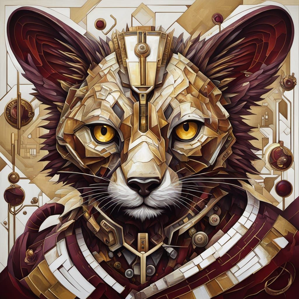 Jagged Ice Silk Abstract Surrealism Painting