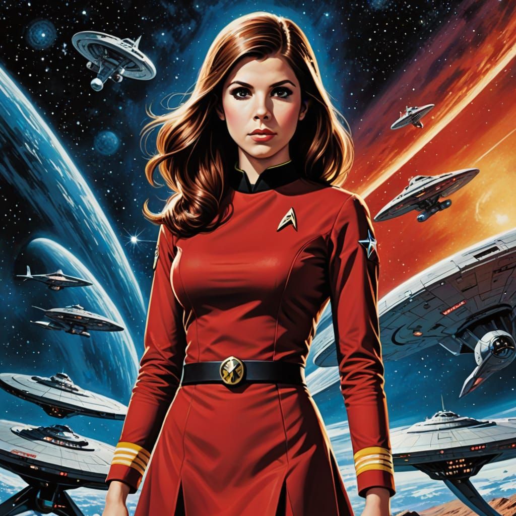 Anna Kendrick as Starfleet Officer with Captain Kirk