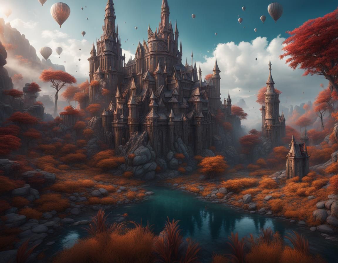 Fantastical Optical Illusion in Detailed Matte Painting