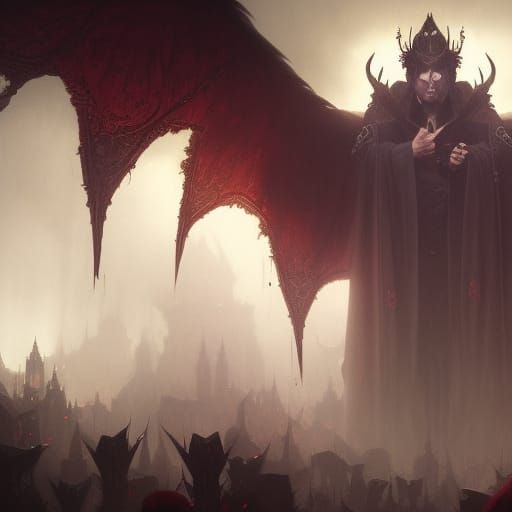 Vampire King in Dark Fantasy Style