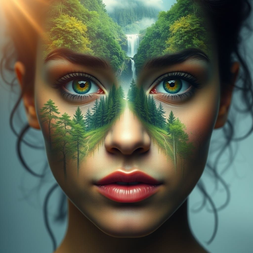 Nature's Serene Countenance in a Verdant Masterpiece