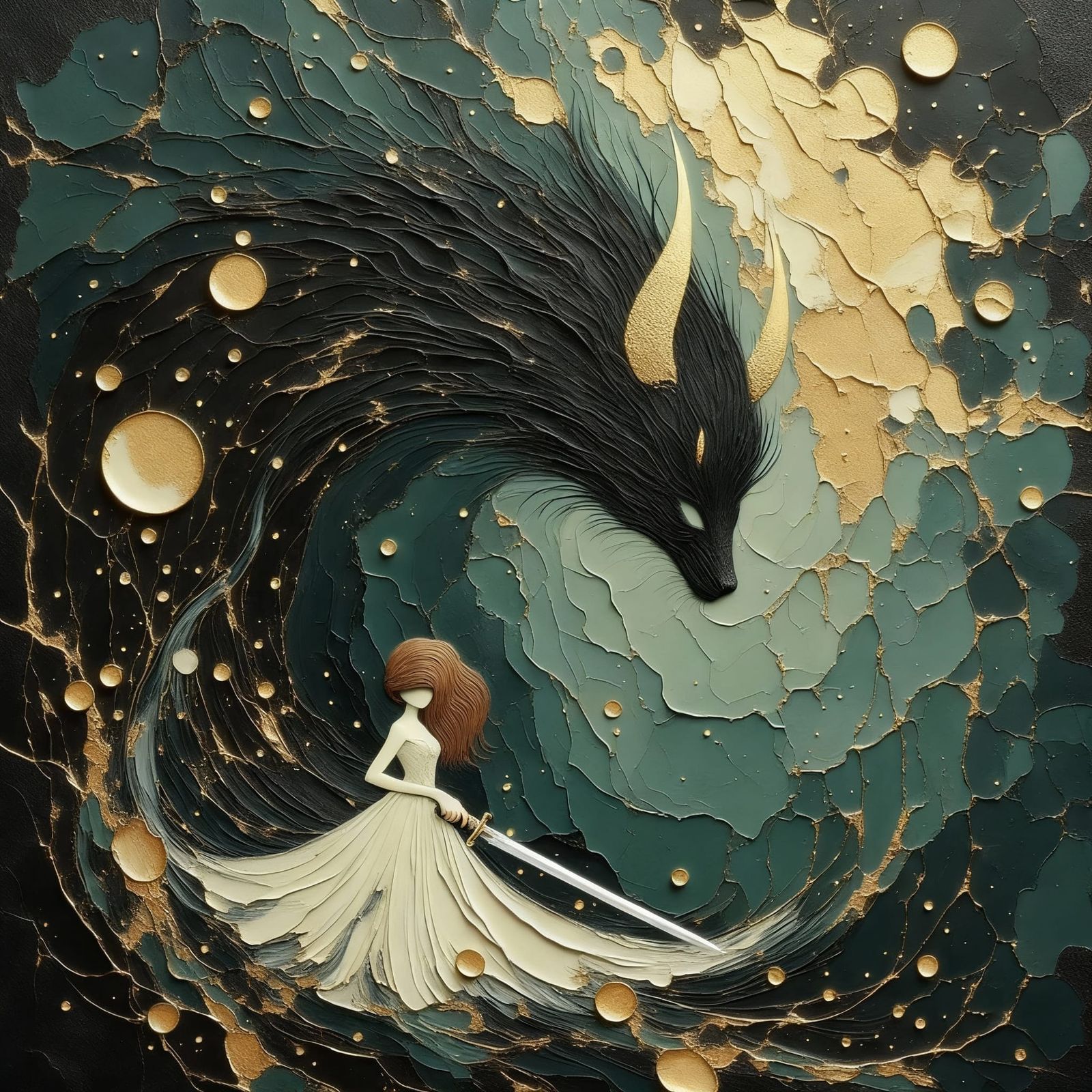 Eowyn Defeats Witch King in Anime Style