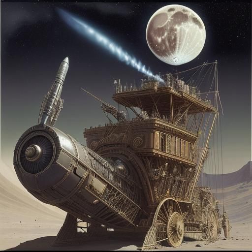 Victorian Space Gun Launches Bullet to the Moon