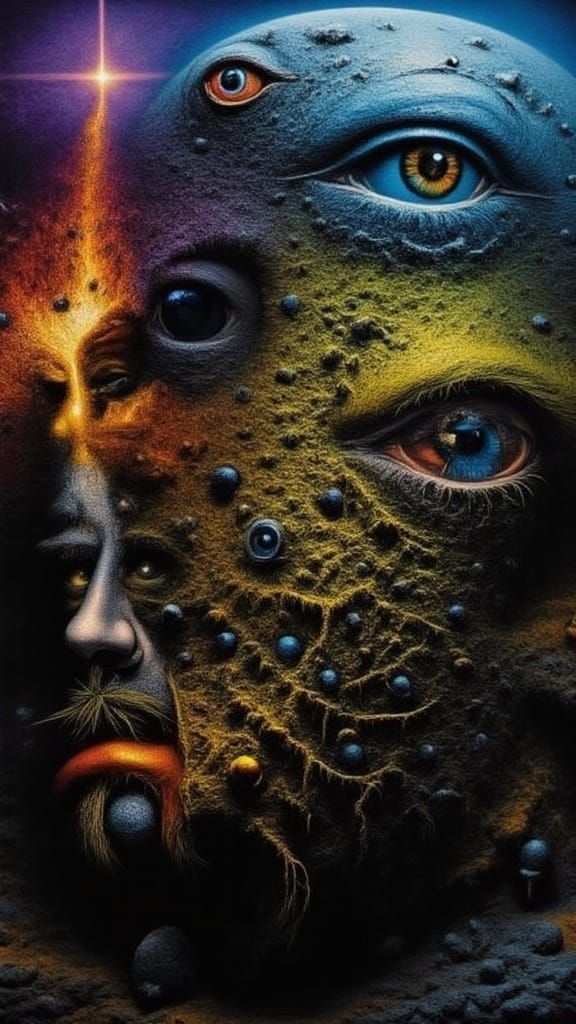 Surreal Man-Peacock Mutation in Fractal Nightmare