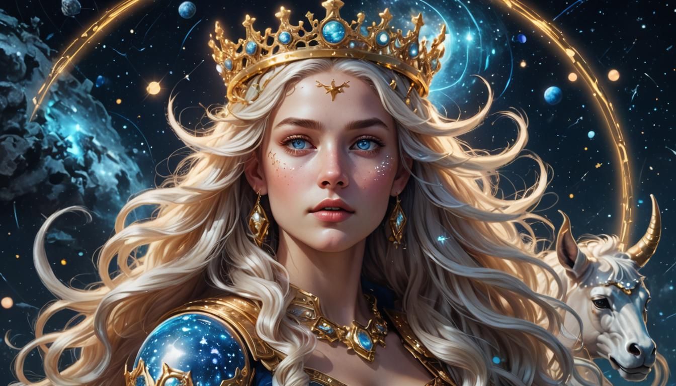 Celestial Centaur Woman in Sci-Fi Digital Art