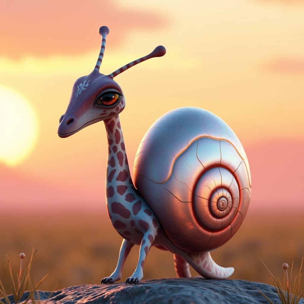 Enchanted Savannah Dreamer in Vibrant Digital Art