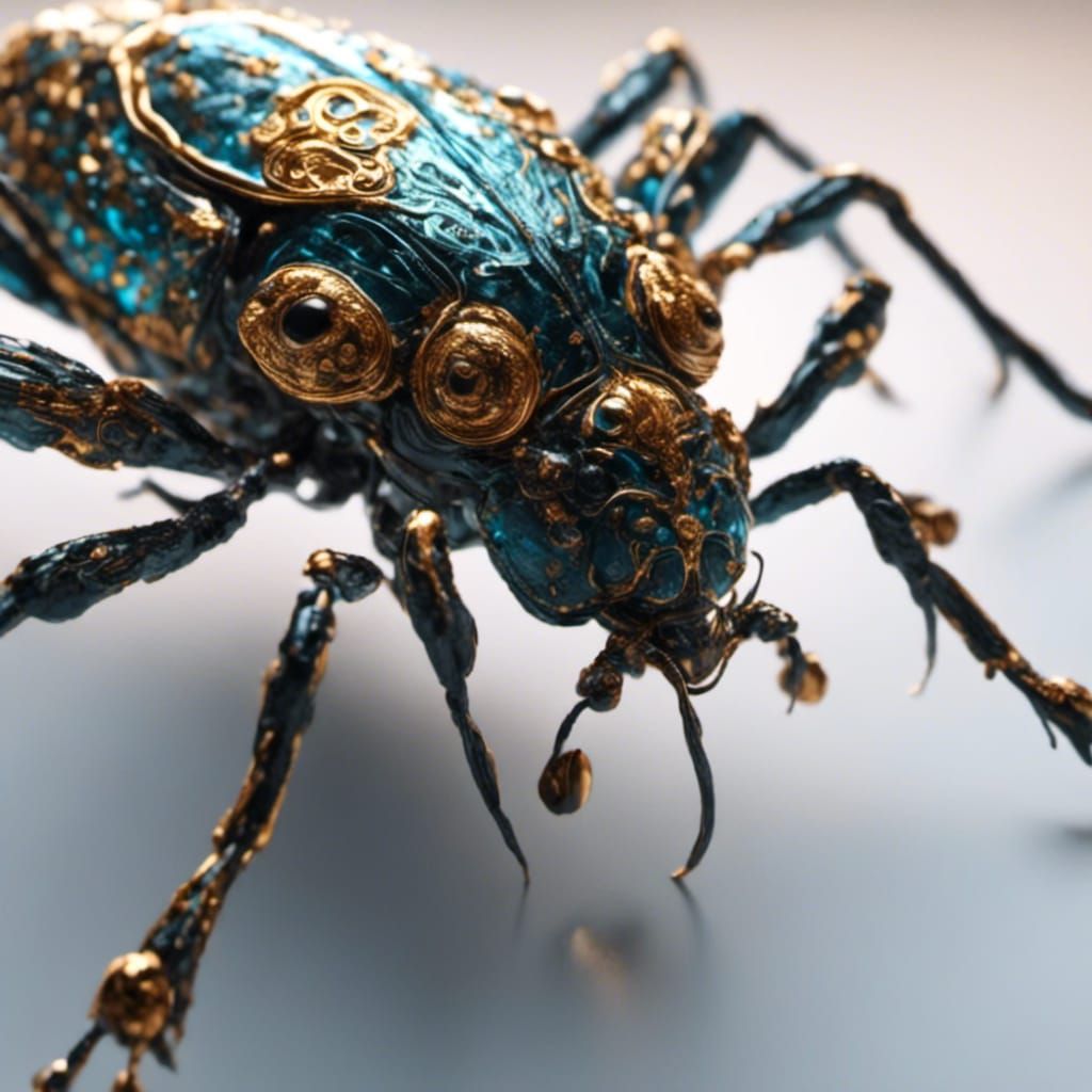 Hyperrealistic Insect Rendered with Ray Traced Lighting