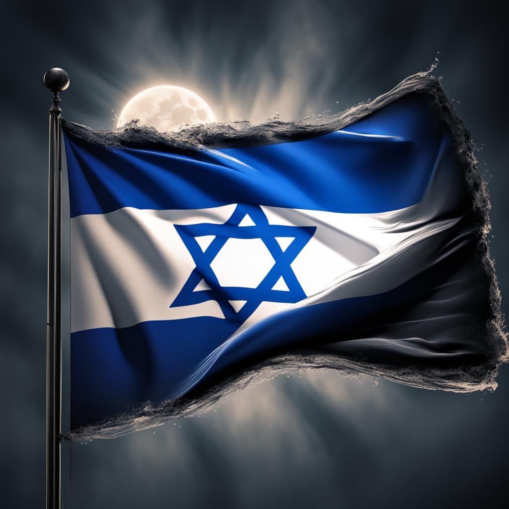 Black Light Art: The Flag of Israel