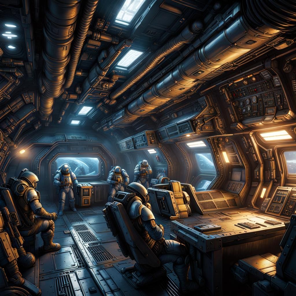 Space Marines Prepare to Land on Alien Planet