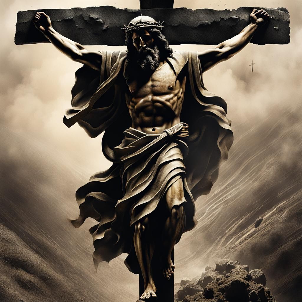 Jesus' Crucifixion at Golgotha: An Abstract Rendering