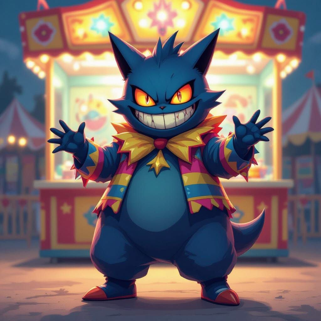 Gengar at the Carnival: Digital Art