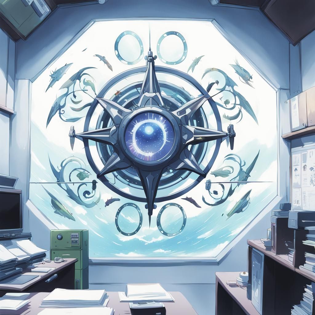 Anime Key Visual: Fight Scene in Ghibli Style