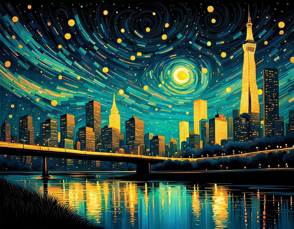 Starry Starry Night Cityscape