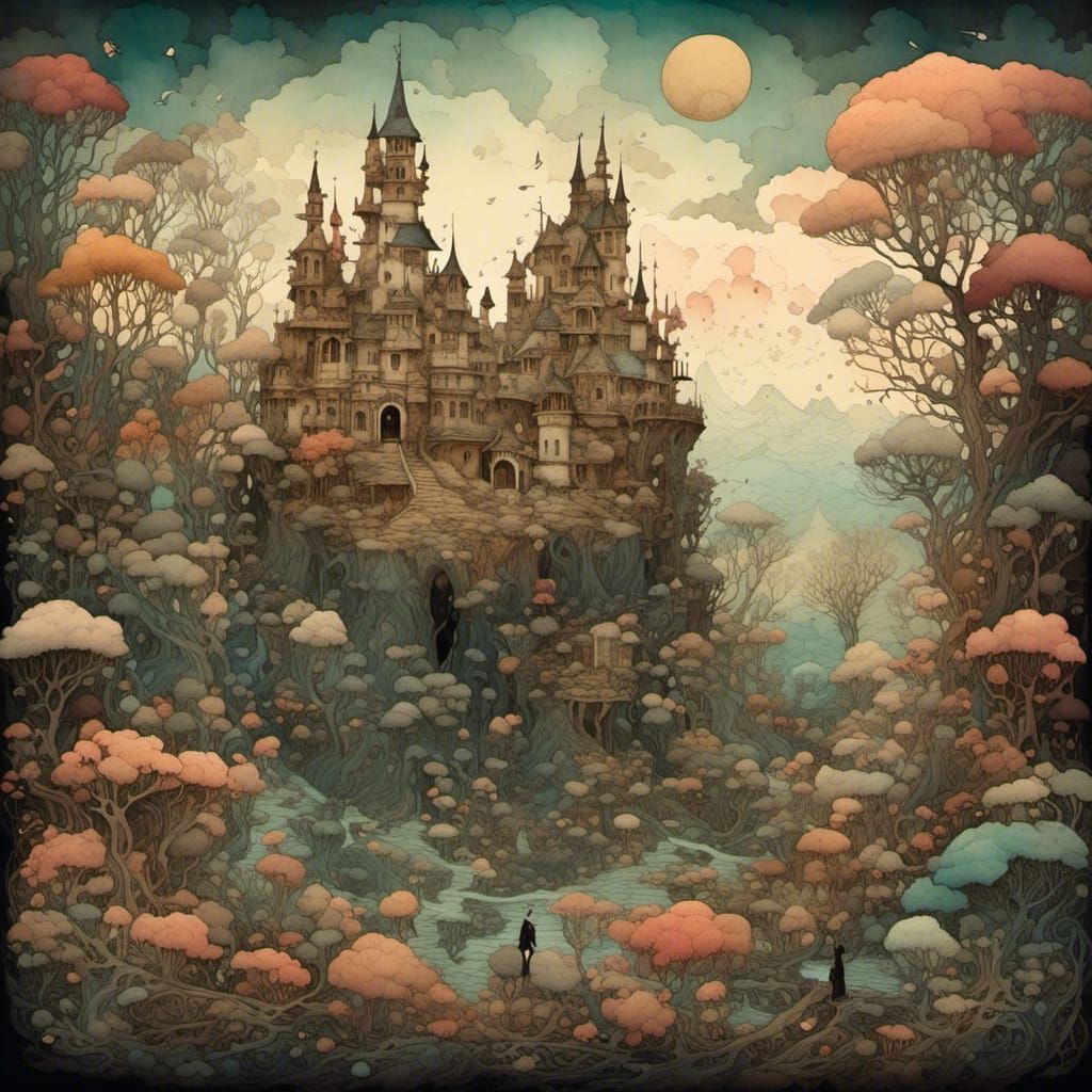 Surreal Fantasy Landscape as Digital Art