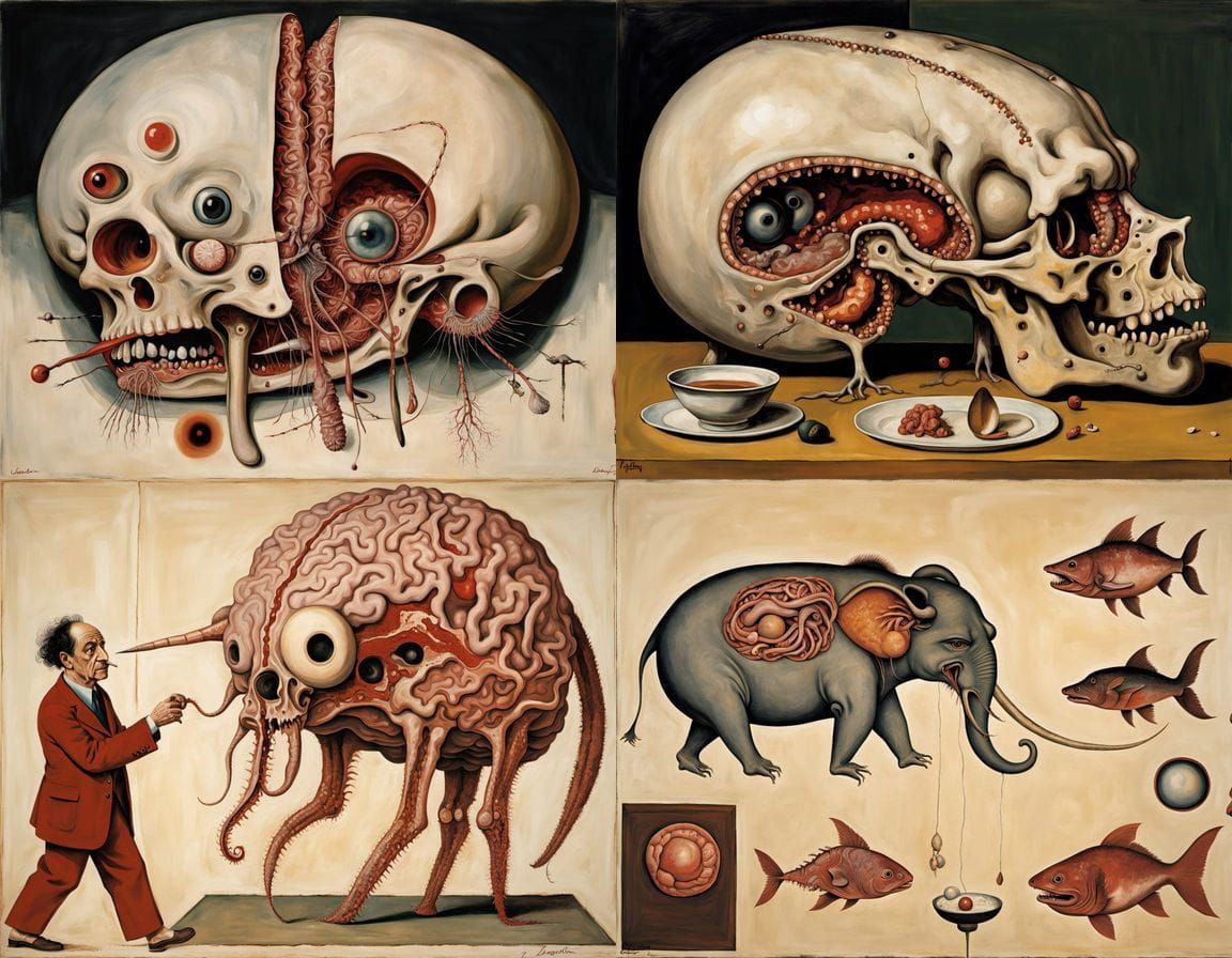 Mythical Hybrid Creature in Ukiyo-e Style