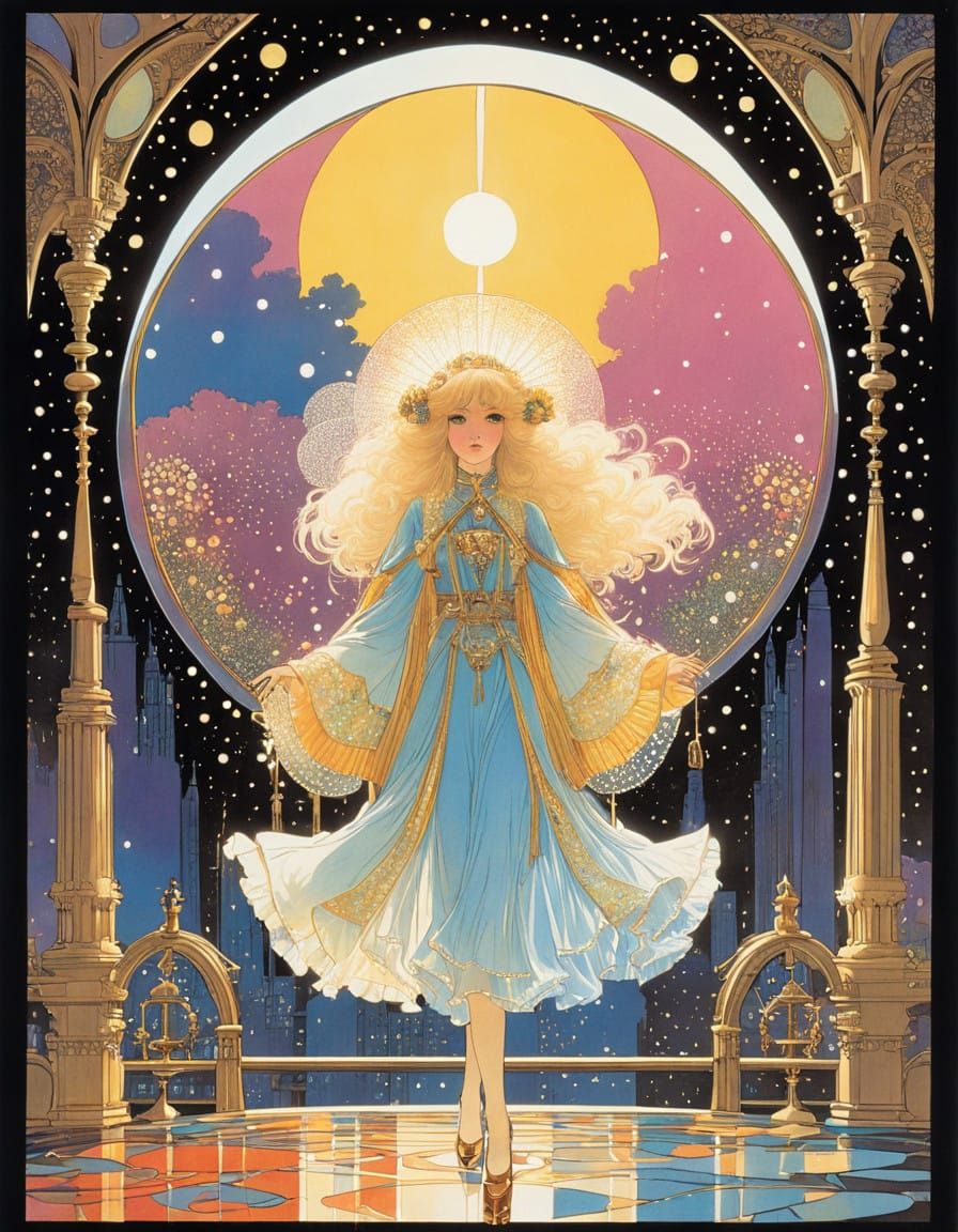 contrasting, early 1970s, starched