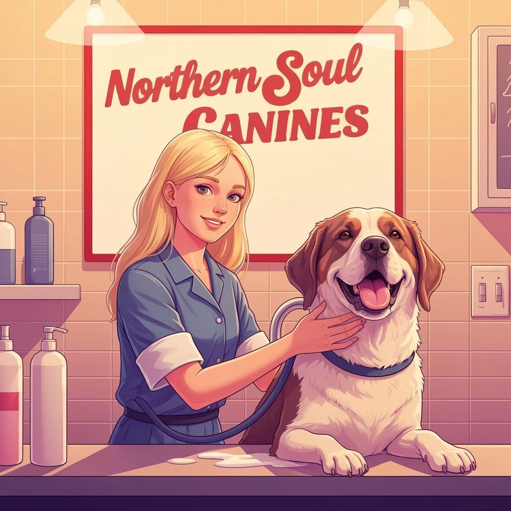Blonde Dog Groomer at Northern Soul Canines