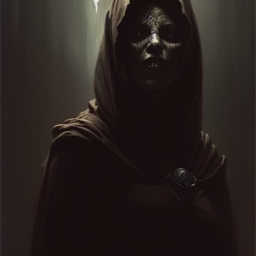 Sinister Reaper Portrait in Dark Fantasy Style