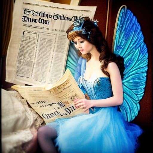 Fairy Princess Reads the News on the Orient Express