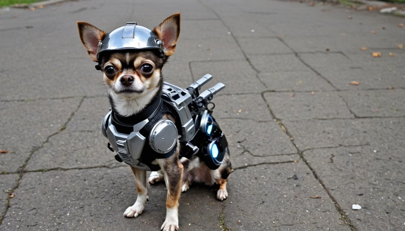 Chihuahua as Robocop