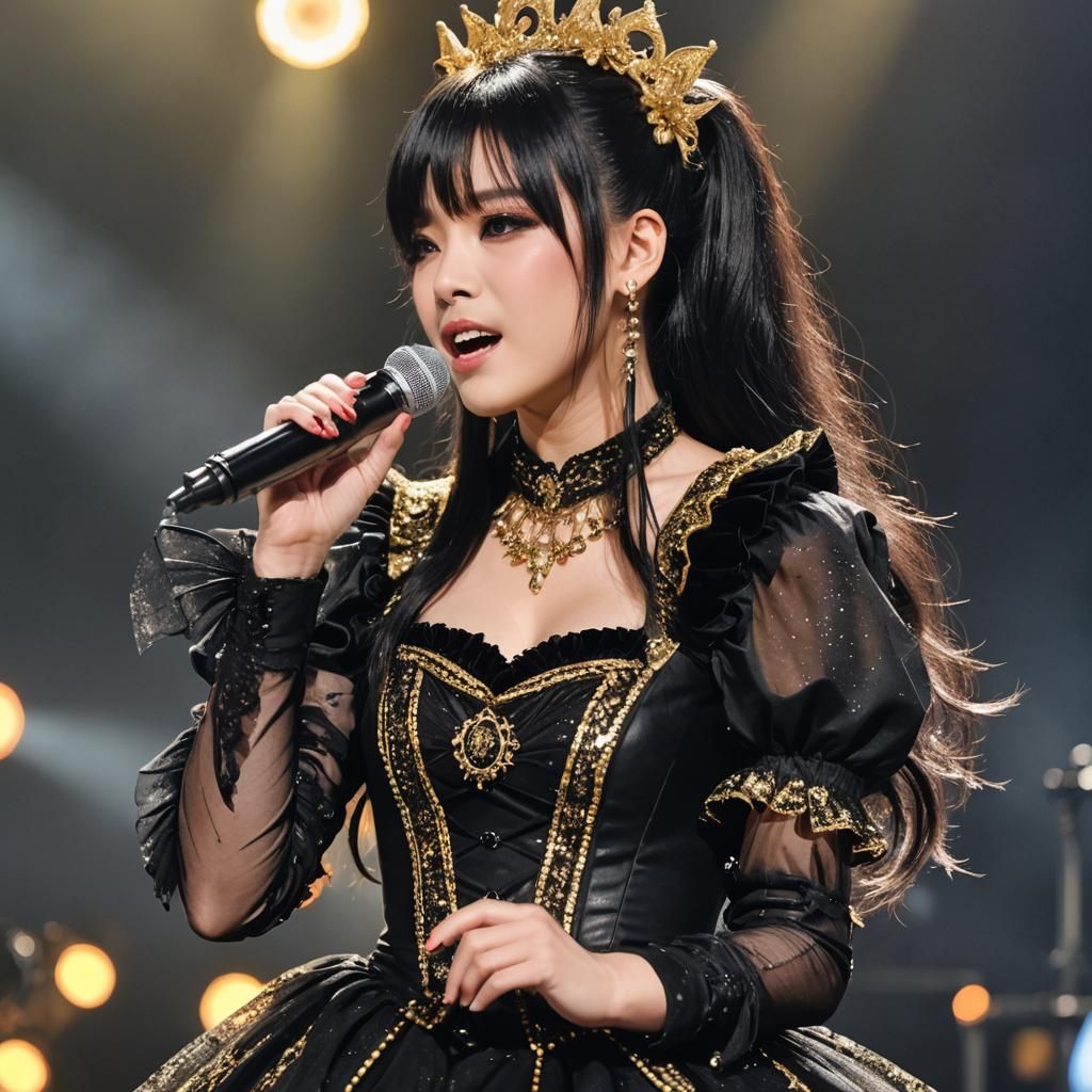 Gothic J-Pop Idol Singer at Concert