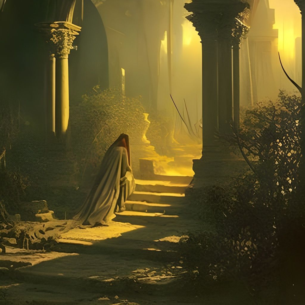 Garden of Gethsemane Temptation: Horror Art