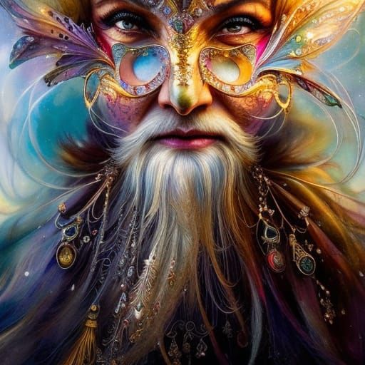 Detailed Portrait of an Elderly Fairy Queen