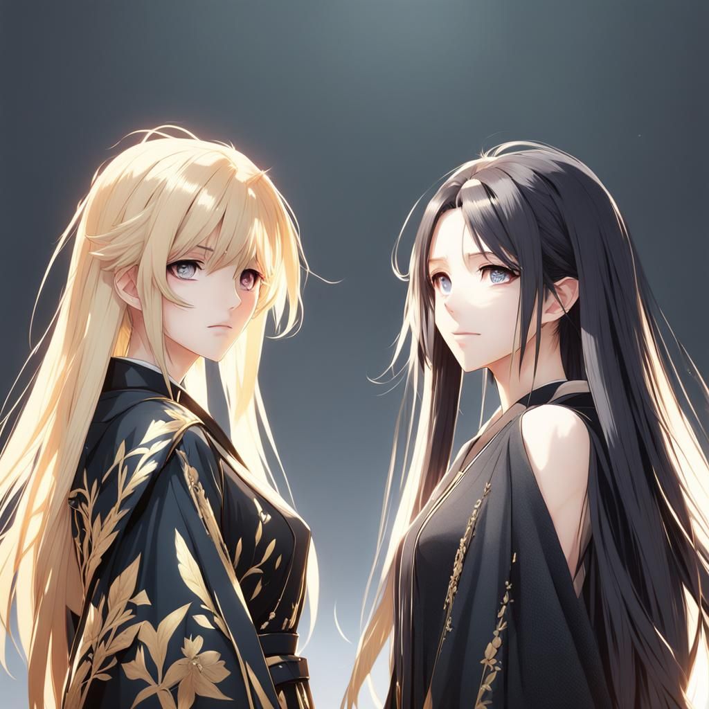 Anime Style Girls in Detailed 3D Render