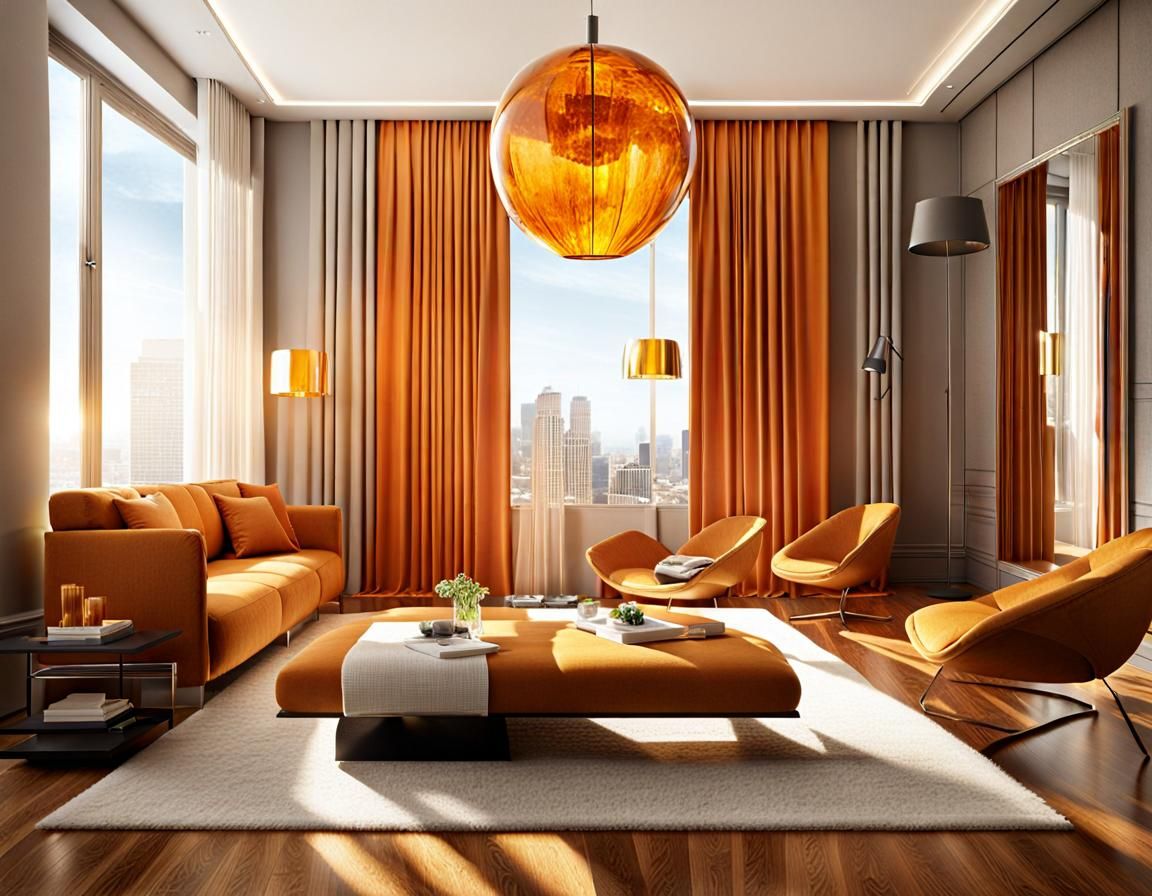 Amber Room Interior in Monochromatic Tones