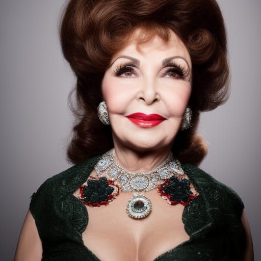 Gina Lollobrigida Portrait in Professional Photography Style
