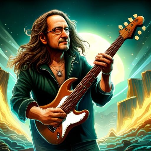 Geddy Lee in an Electric Storm of Basses