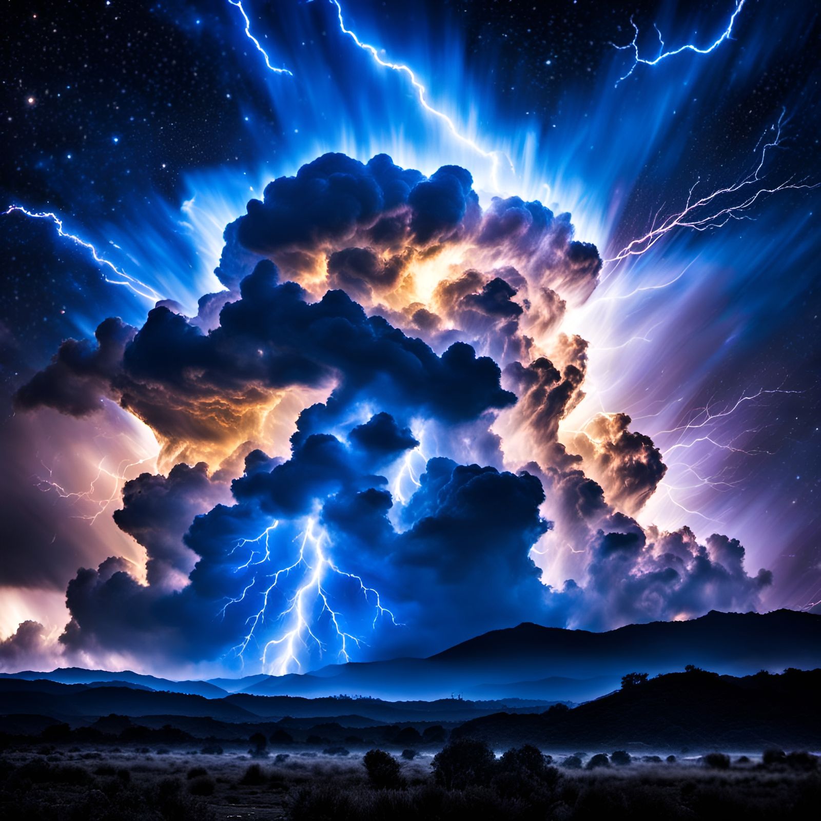 Blue lightning