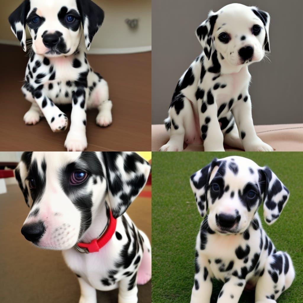 Adorable Dalmatian Puppy Portrait