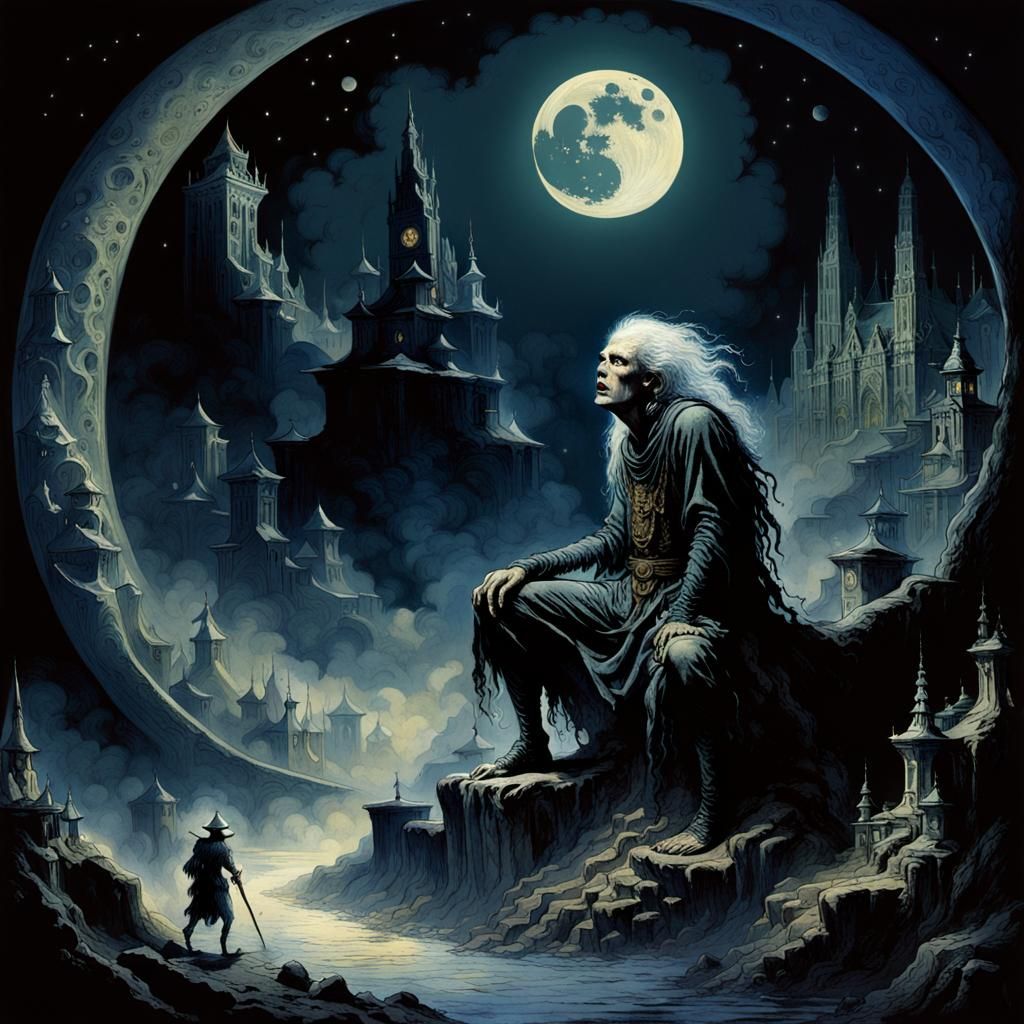 Thief of the Moon: A Digital Illustration