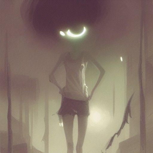 Sinister Character in Dark Landscape