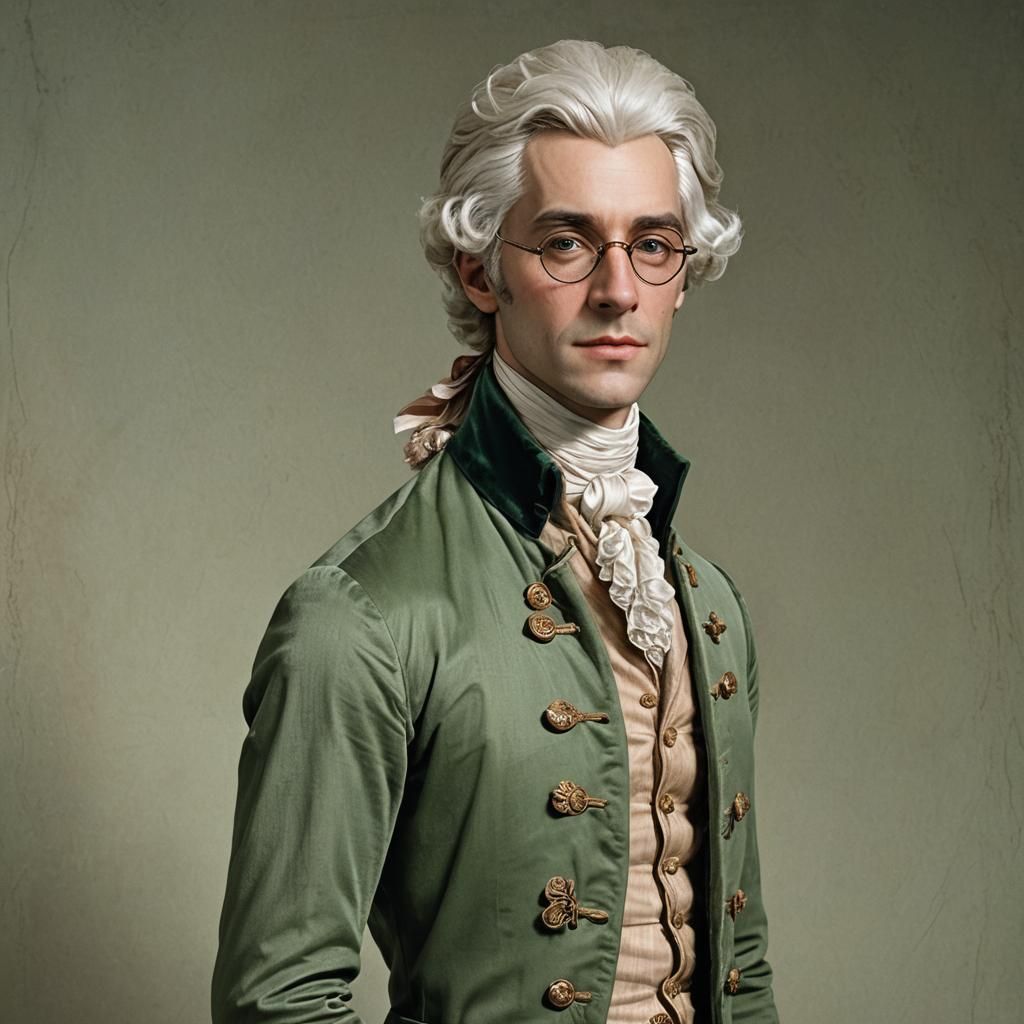 Revolutionary Man Portrait in 18th Century Style