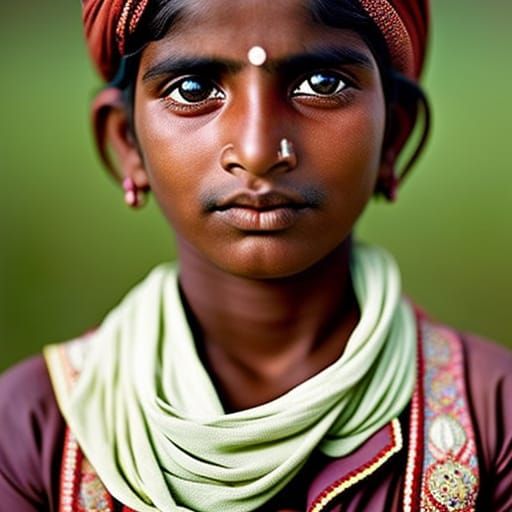 Professional Portrait of Indian Person with Bokeh