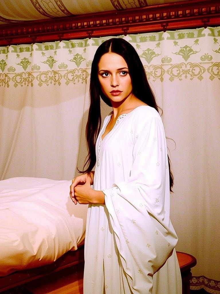 Juliet Capulet in Luminous Bedchamber, a Fantasy Scene in Un...