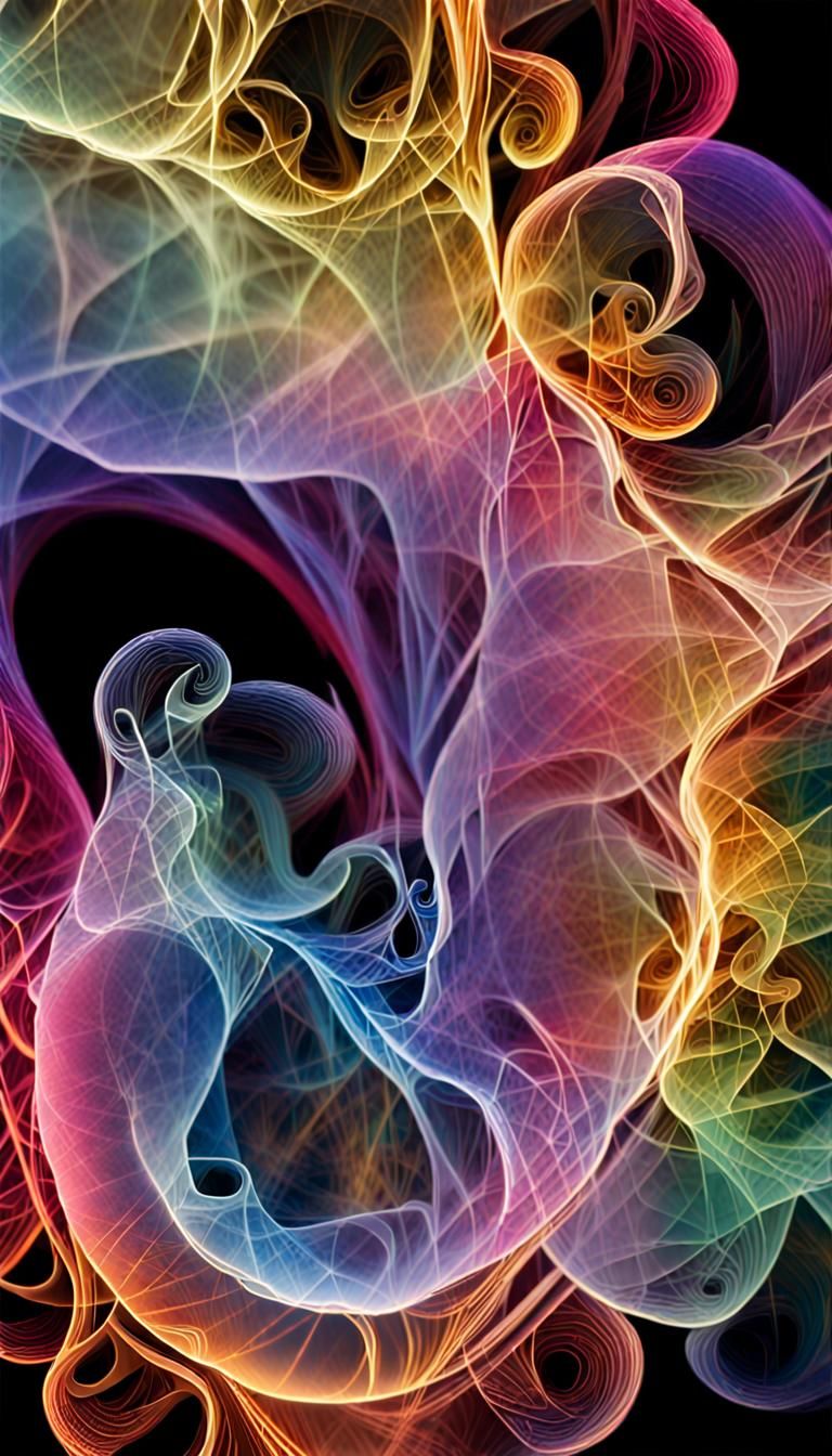 Iridescent Smoke Rings: Fractal Patterns in 3D