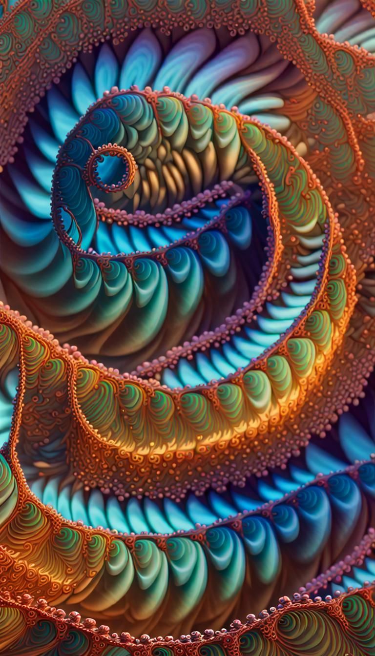 Iridescent Smoke Rings: Fractal Air Motion in 3D