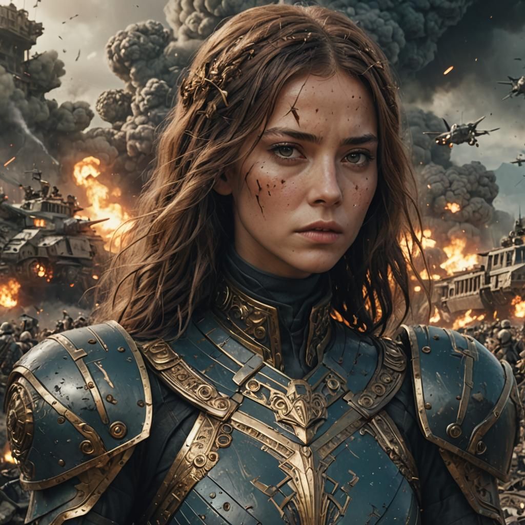 Epic War Scene Transformation: Cinematic Digital Painting